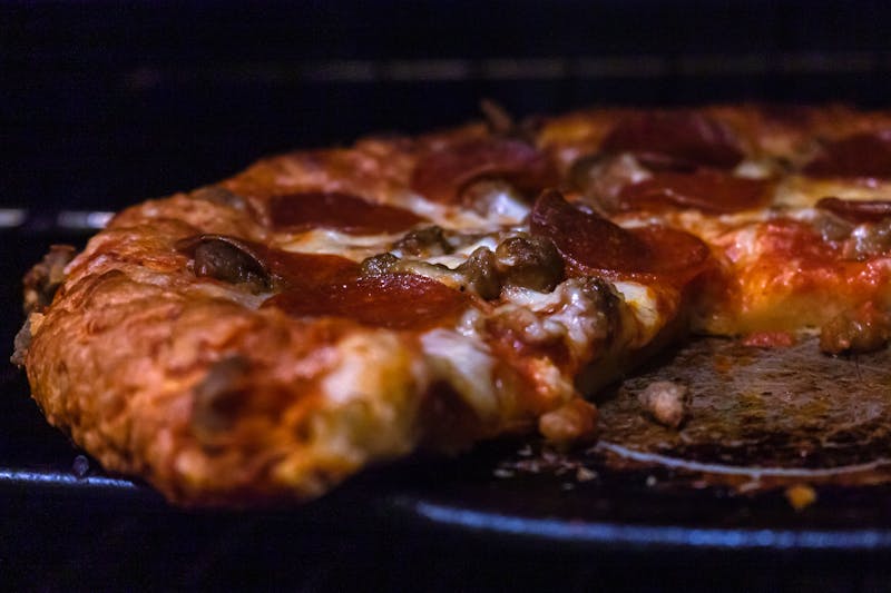 Pepperoni pizza with extra toppings